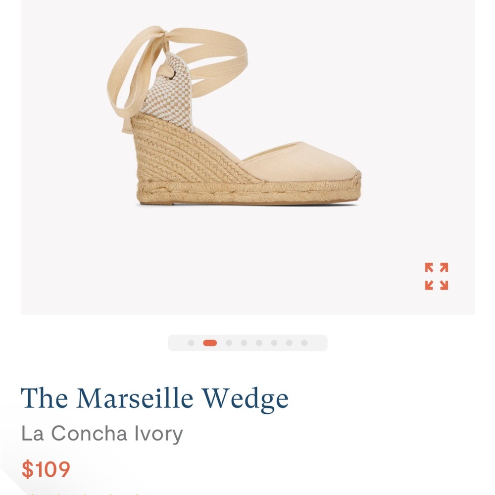 NWOB linen espadrilles- size 8.5 soludos wedge